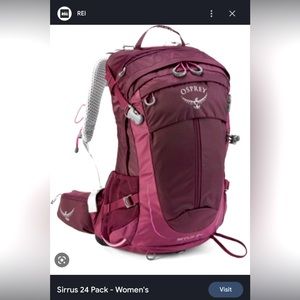 Osprey Sirrus 24 Liter Hiking Pack - Women’s (Ruska Purple) - WITH RAINCOVER